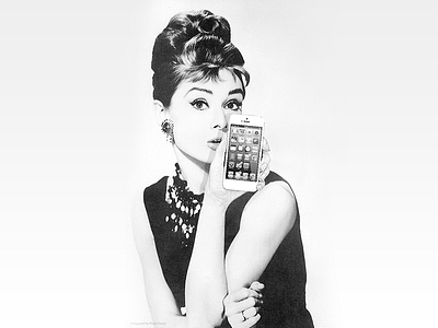 Apple through the eyes of women apple audrey girl hepburn ios ipad iphone women