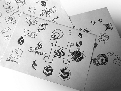 Shirose Identity-Ideas ideation sketches