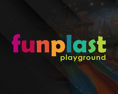 Funplast playgrounds logo branding graphic design identify design logo logotype playground visual identification