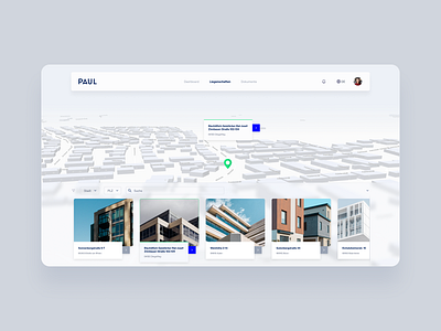 PAUL Property list view 3d 3dmap building dashboard estate listview mapview real