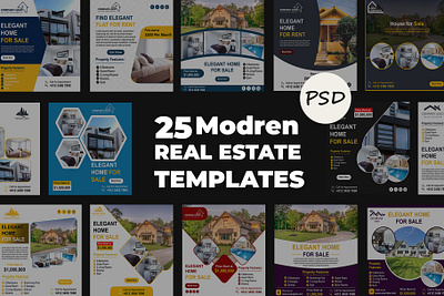 Real Estate Social Media Posts adobe photoshop business card design editables posts estate estate post estate posts estate social media posts illustration instagrapm posts real estate social media posts ui