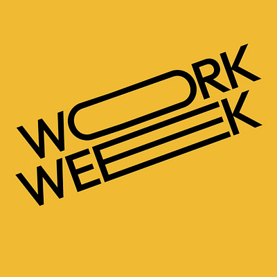 Work Week - Typographic Animation animation gif motion design motion graphics sans serif typography