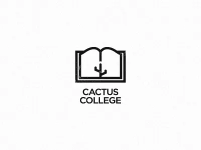Cactus College Wip bas baspixels book brand design brand designer cactus college education green icon designer identity identity designer logo designer plant training