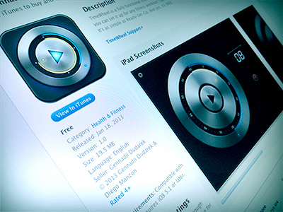 TimeWheel App app intervals ipad metal retina time timer ui ux wheel workout