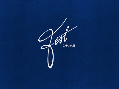 Fest DB db design elegant fest graphic lettering line logo one page tablet thin type web writing