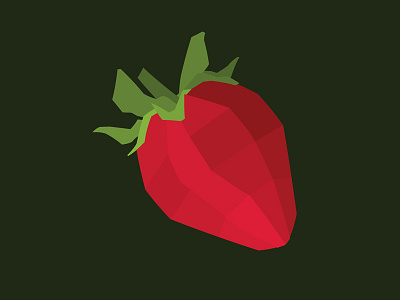Geo Strawberry geometric strawberry vector