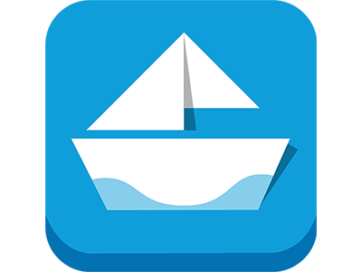 Boat Icon blue boat icon iphone origami