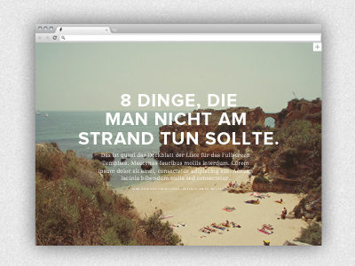 8 things not to do... fullscreen magazine typo webapp website