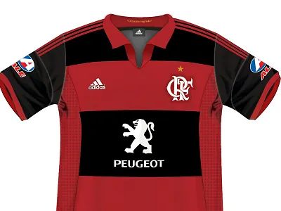 Detalhe frente camisa flamengo football soccer tshirt