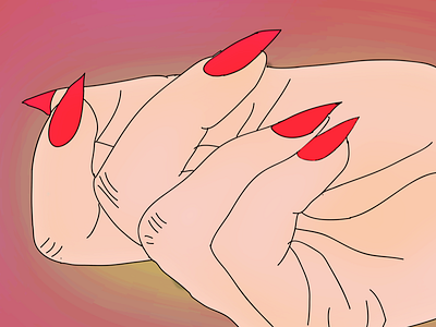 Vector Try #1 gradient hand human red simple skin vector warm yellow
