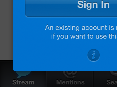 Twiggy Login Screen Rebound app.net login modal twiggy
