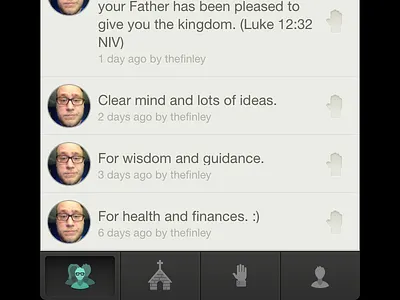 Prayrbox Tab Bar church icons ios prayer uitabbar
