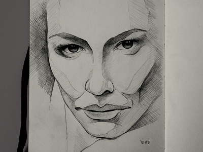 '13 Sketchbook Week #3 face moleskine pencil sketch sketchbook