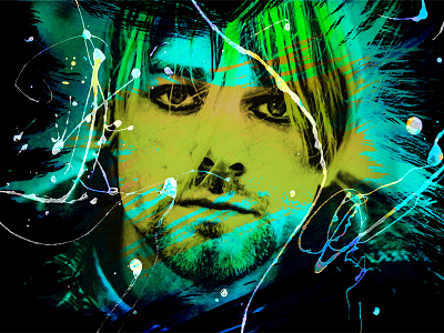 kurt cobain art illustration kurt cobain manish mansinh poster