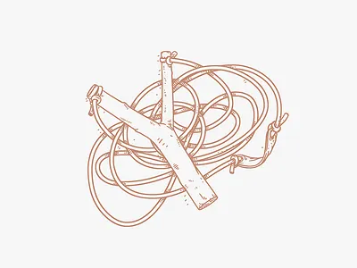 A Slingshot daily doodle doodle a day drawing illustration line rubber slingshot wood