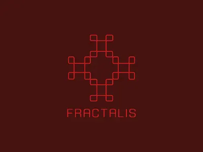 Fractalis fractal geometry logo red shape