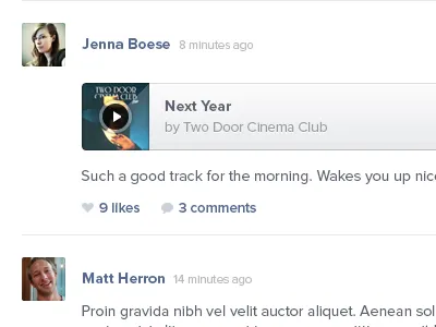 Media Posts design music social tom