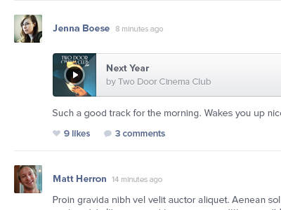 Media Posts design music social tom