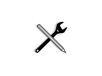 Work Icon black and white icon pencil work