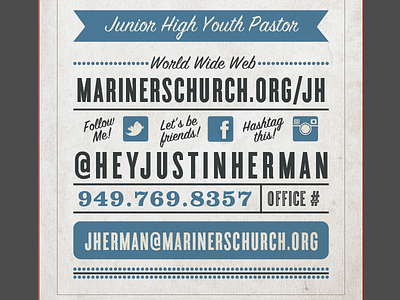 biz_card branding business card contact junior high ministry type