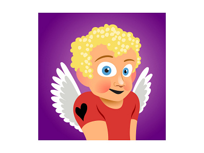 Cupid in Color blonde character design cupid illustration wings