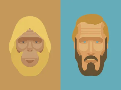 Opposites Attract dr zaius heston planet of the apes portraits