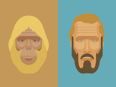 Opposites Attract dr zaius heston planet of the apes portraits