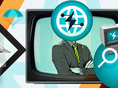 TV Web illustration photomontage vector