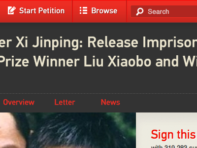 Header UI tablet ui