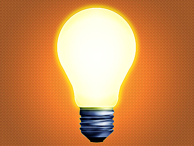 Lightbulb illustration photoshop