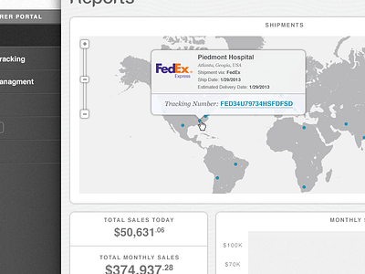 Tooltip Shipment Tracking shipment tracking tooltip ui web app