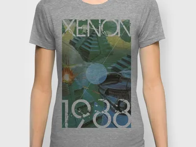 Xenon T-Shirt 16bit 80s 8bit 90s abstract amiga amstrad arcade atari c64 computer game geek graphic nerd nintendo retro sega speccy video game videogame vintage