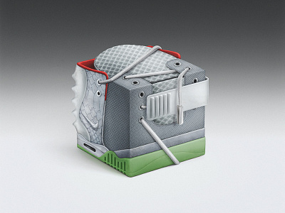 Sneakercube - Nike Air Yeezy 2 "Wolf Grey" cube footwear geometry kanye sneakercube sneakers yeezy