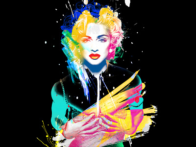 madonna art illustration madonna manish mansinh