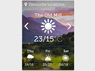 Caught Weather Mockup app ui weather website