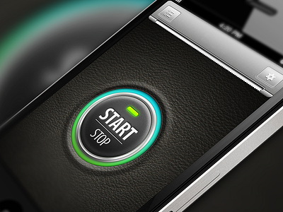 Start Button WIP app button grey leather ui