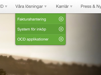 Drop Down down drop drop down green menu web