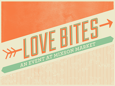 Love Bites arrows lines typography valentines vintage