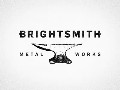 Brightsmith Logo anvil blacksmith burr ink iron kevin metal nashville ocular steel works