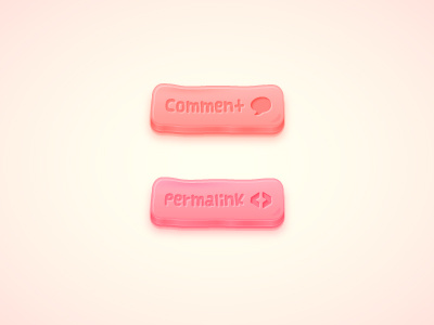 Bubble Gum Buttons bubble button commnent gum illustrator permalink pink tutorial ui vector