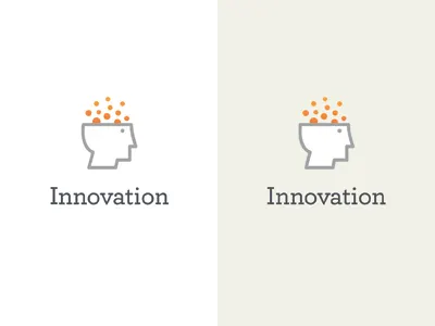 Innovation logo bubbles creativity face icon innovation innovators logo