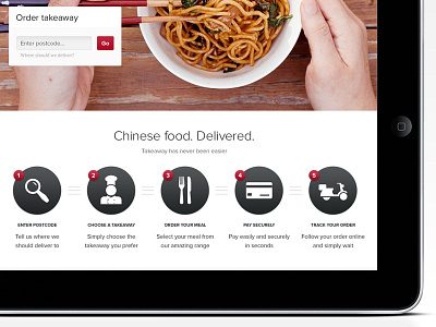 Chinese food. Delivered. mobile mobile first responsive