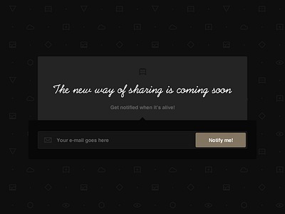 Coming soon page black comingsoon dark form icon minimalist pattern simple subscribe