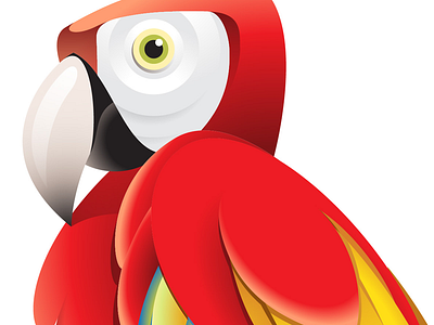 Parrot tutorial adobe bird colourful envato feathers gradients how to illustrator macaw parrot peak red stare tropical tutorial vector vectortuts