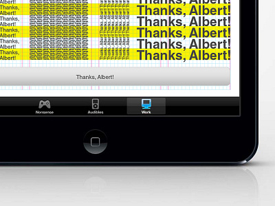 Thanks, Albert! cmyk columns design grid invite ios ipad mini kevin layshock thanks