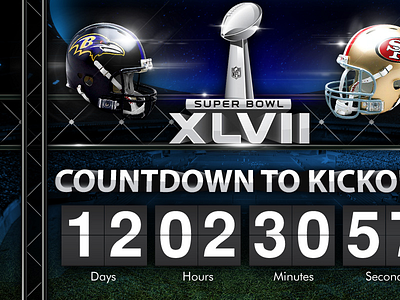 Super Bowl Countdown clock count down countdown football nfl rotary super bowl superbowl