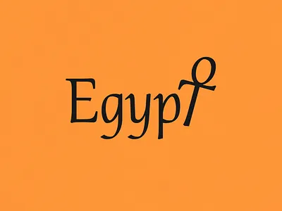 Egypt | Typographical Poster egypt font graphics history illustration serif simple text typography word