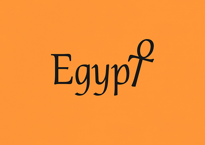 Egypt | Typographical Poster egypt font graphics history illustration serif simple text typography word