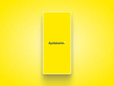 Mobile app | Apótekarinn apothecary branding design health iceland identification medicine mobile mobile app mobile ui ui user interface webshop yellow