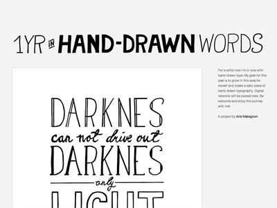 Hand-drawn hand drawn handdrawn typography words